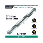 Alpen Hss Super Drill Bit Double Ended 3.1 Mm 2 POUCH ALP371031
