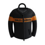 Bar & Shield Leather Jacket Shaped Ride Bell – Black & Orange