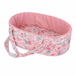 Newborn Carry Cot Pink Flower Butterfly And Green Leaf Portable Baby Bassinet