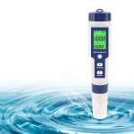 EZ-9909 Ph salinity temperature tds ec 5-IN-1 Test Pen Multifunctional Water Quality Detector