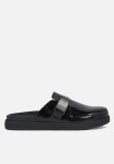 Calvin Klein Mule W Iconic Plaque - Black