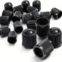 20PCS Tire Stem Valve Caps All Black Universal Stem Covers For Cars Suvs Bike And Bicycle Trucks Motorcycles Airtight Seal Heavy Duty