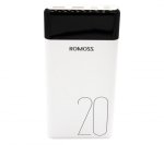 Romoss LT20 20000MAH Input: Type-c|lightning|micro Usb|output: 2 X USB Power Bank – White