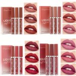 3 Pcs set Lipstick Misty Matte Lipstick Color Rendering Moisturizing Lip Gloss Easy To Color Lip Glaze Lipstick Pen Boxed Lipsti