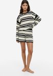 Fine-knit Shorts - Cream Striped