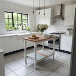 Kitchen Work Table With A Shelf - World Of Rustic Frames