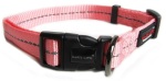 Dog's Life Reflective Supersoft Webbing Collar Pink - Medium