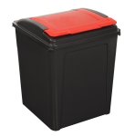 Wham Recycling 50L Bin & Lid Red