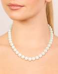 Rose Gold Plated Pearl & Ball Alternating Necklace