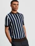 Raised Stripe Polo In Dark Navy - Dark Navy XXL