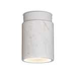 Cove Marble Ceiling Light White Black Travertine - Travertine