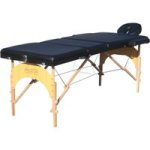 Portable 3 Part Massage Bed - Black