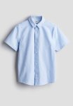 Short-sleeved Cotton Shirt - Light Blue