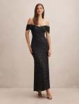 Asher Off Shoulder Dress - 16 Black