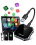 Cochejugar Wireless Carplay Adapter 2024 Upgraded 2-IN-1 Adapter For Apple Carplay & Android Auto Convert Wired To Wireless For Ios 10 & Android 12 A