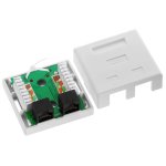 Acconet. CAT5 Wall Box - Dual RJ45