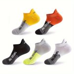 5 Pairs Of Men's Anti Odor & Sweat Absorption Low Cut Socks Comfy & Breathable Socks For Daily & Outdoor Wearing Spring And Summ