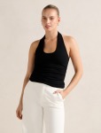 Nicky Halter Neck Top - L Black