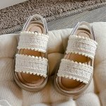 Casual Cute Solid Color Open Toe Sandals For Girls Breathable Lightweight Sandals For Summer