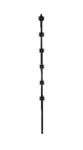 F pole - 6LINE Round Black