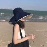Women's Summer Sun Protection Hat - Oversized Lightweight Fisherman Hat With Big Brim For Face Covering