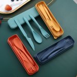 Plastic Flatware Set With Travel Case Portable Cutlery Combo Of Knife Fork And Spoon For Outdoor Picnic And Home Use - 3-PIECE S