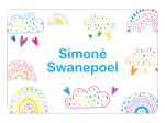 Ice Cream Tub School Label : Rainbow Doodle Theme