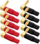 10PCS Plugs Replacements Audio Wire Connectors Right Angle Banana