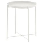 1 Tier Metal Round Side Table Tray Table Office Table