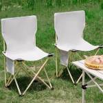 Folding High Back Camping Chair With Carry Bag - White