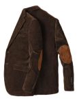 Men's Corduroy Casual Blazer Notched Lapel Sport Coats Elbow Patch Fashion Christmas Jacket Coat Chocolate 4XL