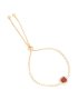 Goldair Gold Red Cubic Zirconia Square Halo Toggle Bracelet