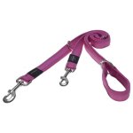 Rogz Pet Products Rogz Utility Large 20MM Fanbelt Multi-purpose Dog Lead - Pink Reflective
