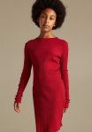 Ribbed Cotton Dress - Red
