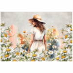 Tear Resistant Deco Print Beauty In Daisy Field