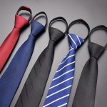 1PC 8CM 3.15IN Men's Zipper Business Style Necktie Fashion Striped Multi-color Necktie Suitable For Business Activities Weddings