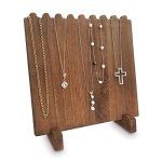 Mooca Portable Wooden Plank Necklace Jewelry Stand For 8 Necklaces Necklace Stand Wood Plank Necklace Display Stand Necklace Sto
