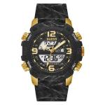 Guess Slate Gold Tone Digital Gents Watch GW0421G2