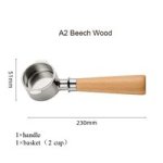 Coffee Accessories 2 Ears Naked Coffee Portafilter A2 Beech Wood