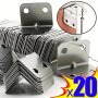 Horn Stainless Steel Corner Brackets - 10/20/40PCS 90-DEGREE Angle For Tables Chairs Cabinets & More - Durable L-shaped Support