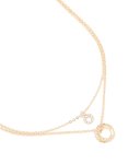 Goldair Gold Diamante Circle Pendant Layered Necklace