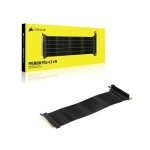 Corsair Premium Flat Rubberised 300MM Pcie 4.0 X16 Black Gpu Riser Cable