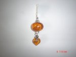Amber Heart .925 Sterling Silver Pendant STSP74