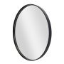 Wooden Black Deep Frame Round Mirror - 60CM