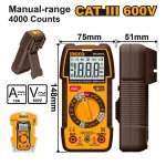Ingco Manual Range Digital Multimeter Cat III - 600V DM36002