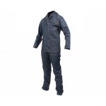 Overall 2 Piece Denim Blue Size 38 Pants 42 Jacket