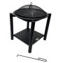 - Festiveforge 55CM Fire Pit & Braai Grill With Wood Rack