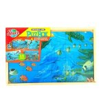 Ocean Life 3 In 1 Wooden Puzzle Box - Factory Plaza