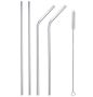 Reusable Stainless Steel Thin Silver Drinking Straws- 5 Piece- Easy Trade