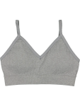 Seamless Ribbed Bralette Grey - 10 12 Grey